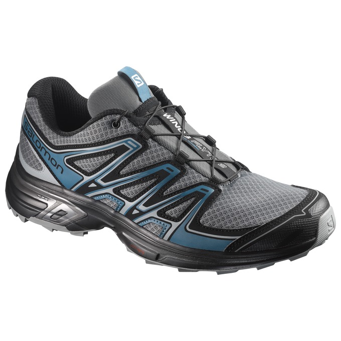 Salomon Singapore Mens Trail Running Shoes - WINGS FLYTE 2 Silver/Black | 49321-JOAZ